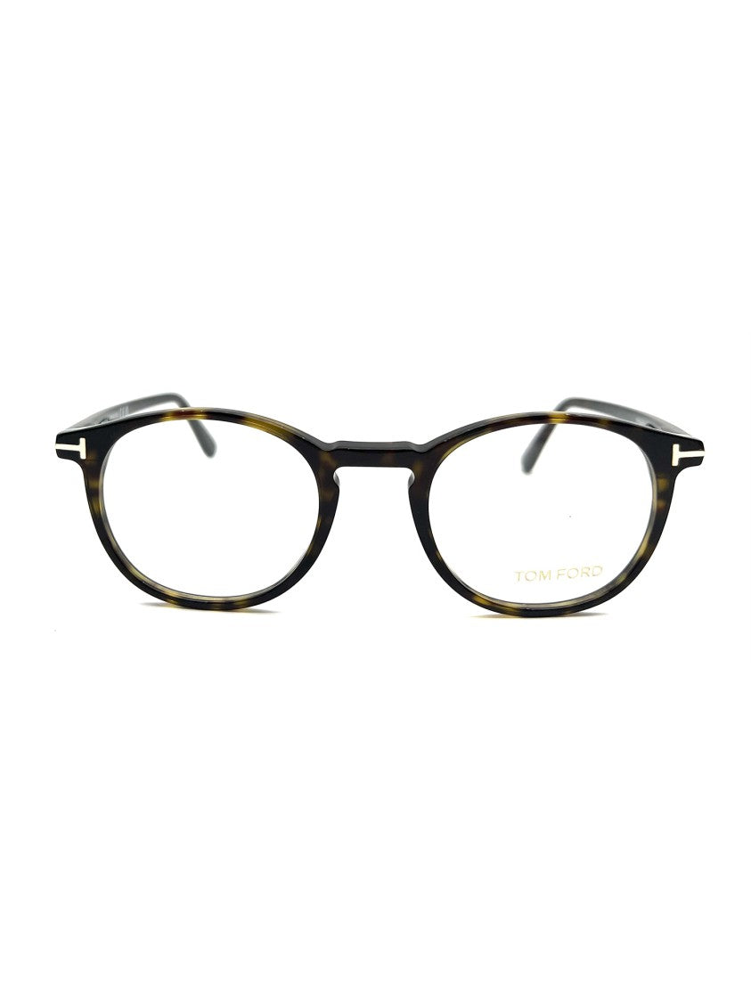 Tom Ford Timeless Oval Optical Frames With Gold Accents