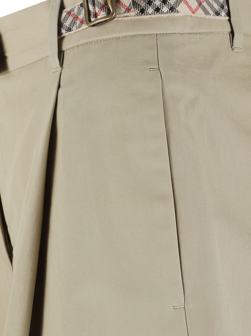 Burberry High-Waist Tailored Shorts With Distinctive Belt Detail