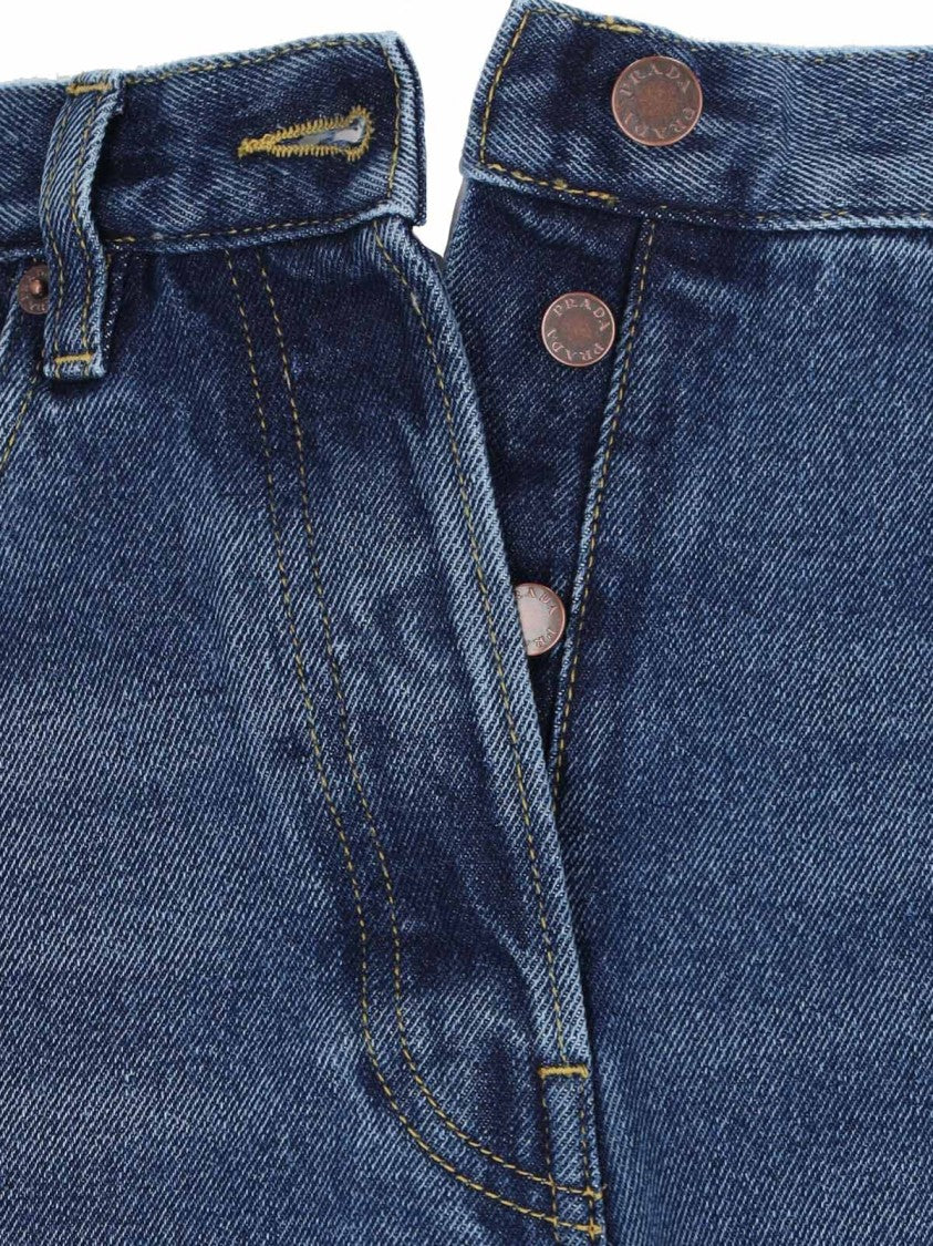 Prada Wide-Leg Jeans – Light Blue