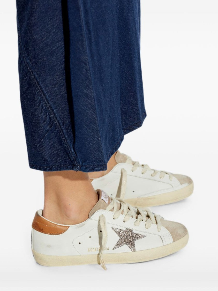 Golden Goose Superstar Glitter Star Leather Sneakers