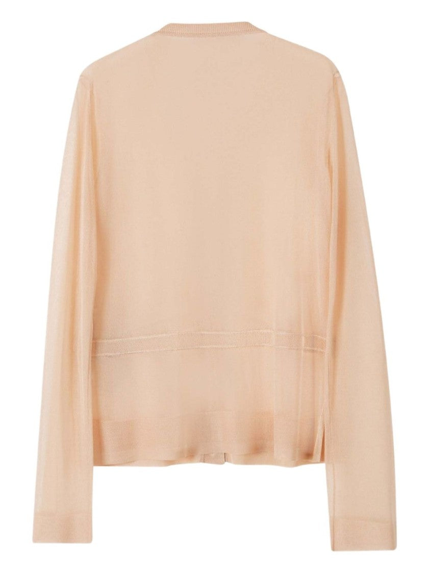 Tom Ford Powder Pink Sweater With Front Button Fastening And Slip Pockets