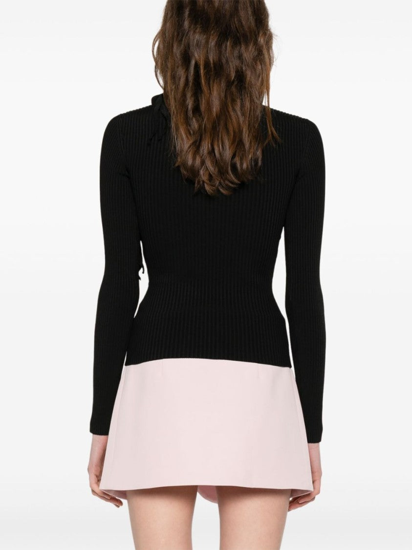 Coperni Scoop Neck Top With Decorative Ruffles