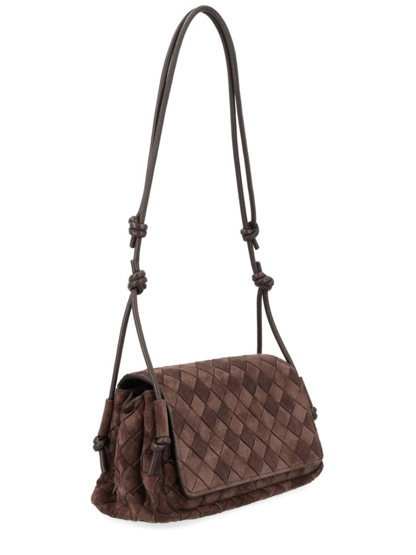 Bottega Veneta Rectangular Leather Shoulder Bag With Signature Woven Pattern