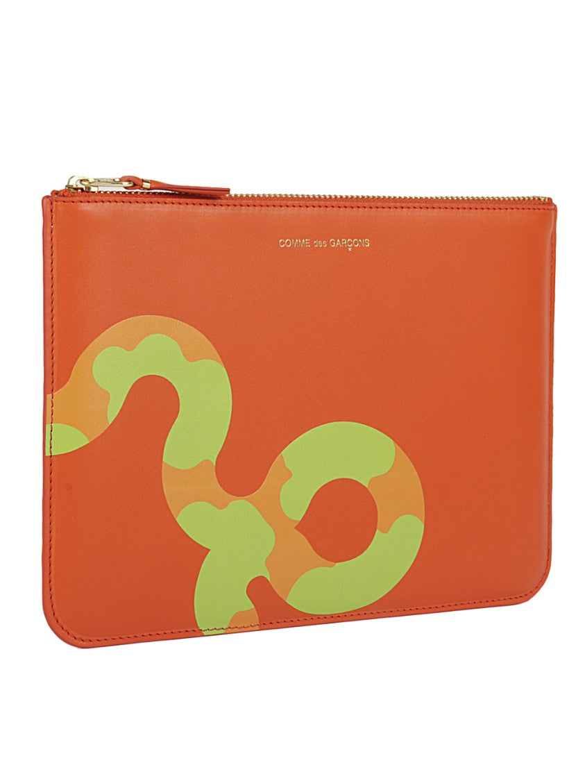 Comme Des Garçons Vibrant Orange Rectangular Clutch Bag