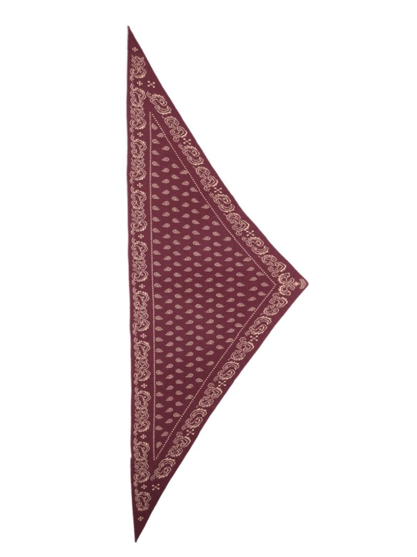 Guest In Residence Bordeaux Paisley Patterned Cashmere Scarf