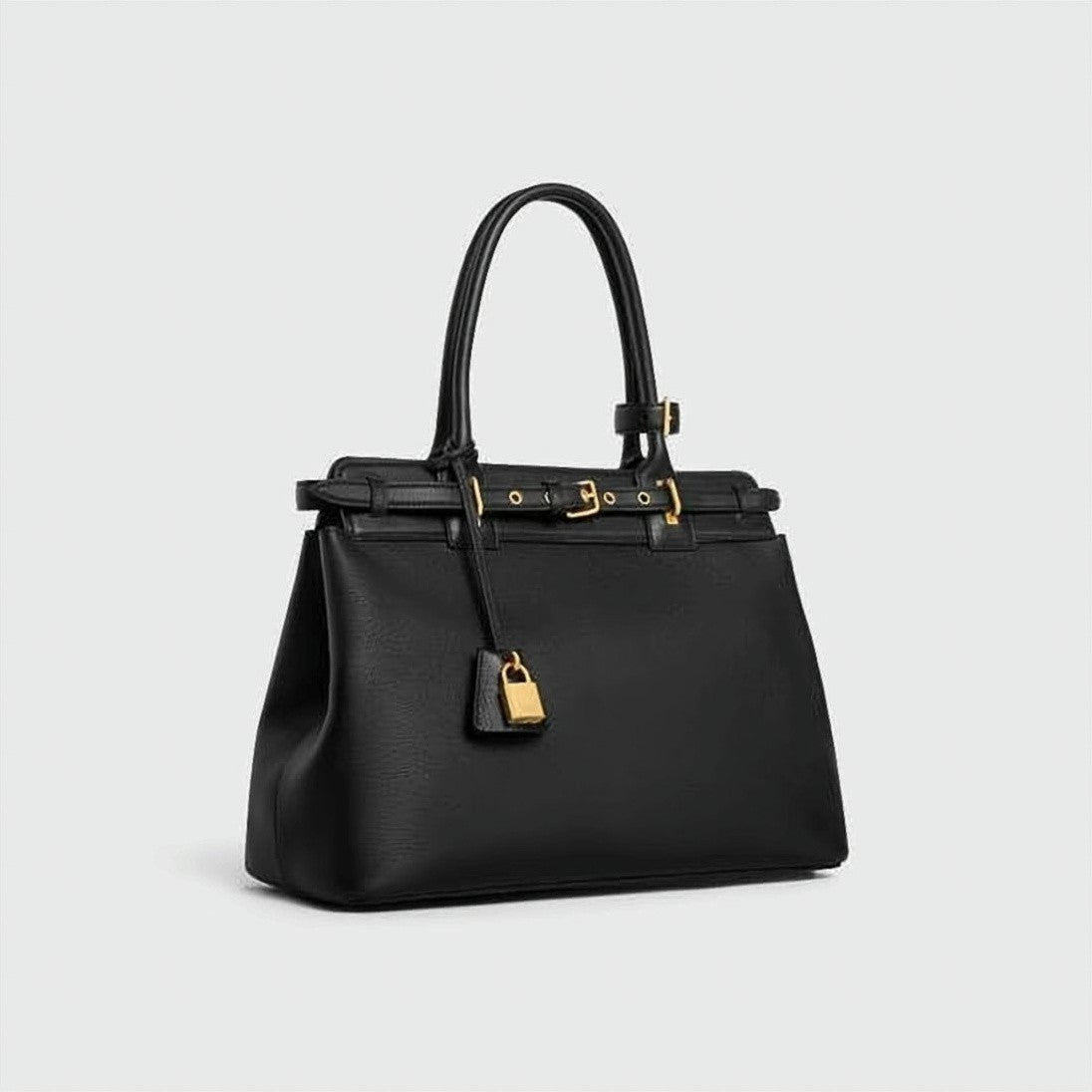 Celine Structured Calf Leather Shoulder Bag