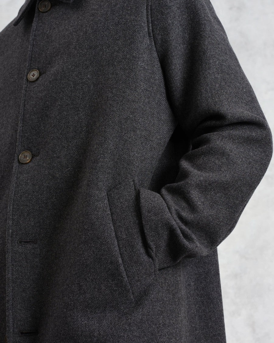 Wax London Mid-Length Charcoal Wool Blend Car Coat