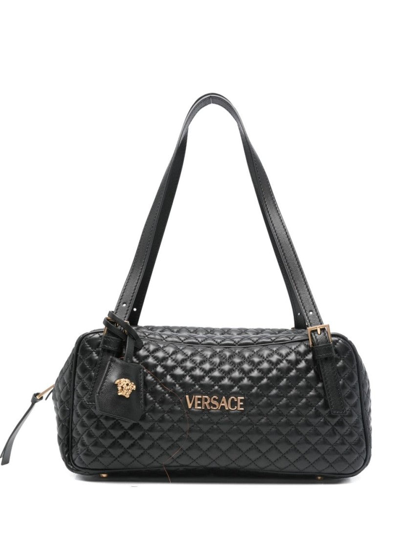 Versace Quilted Lamb Leather Shoulder Bag