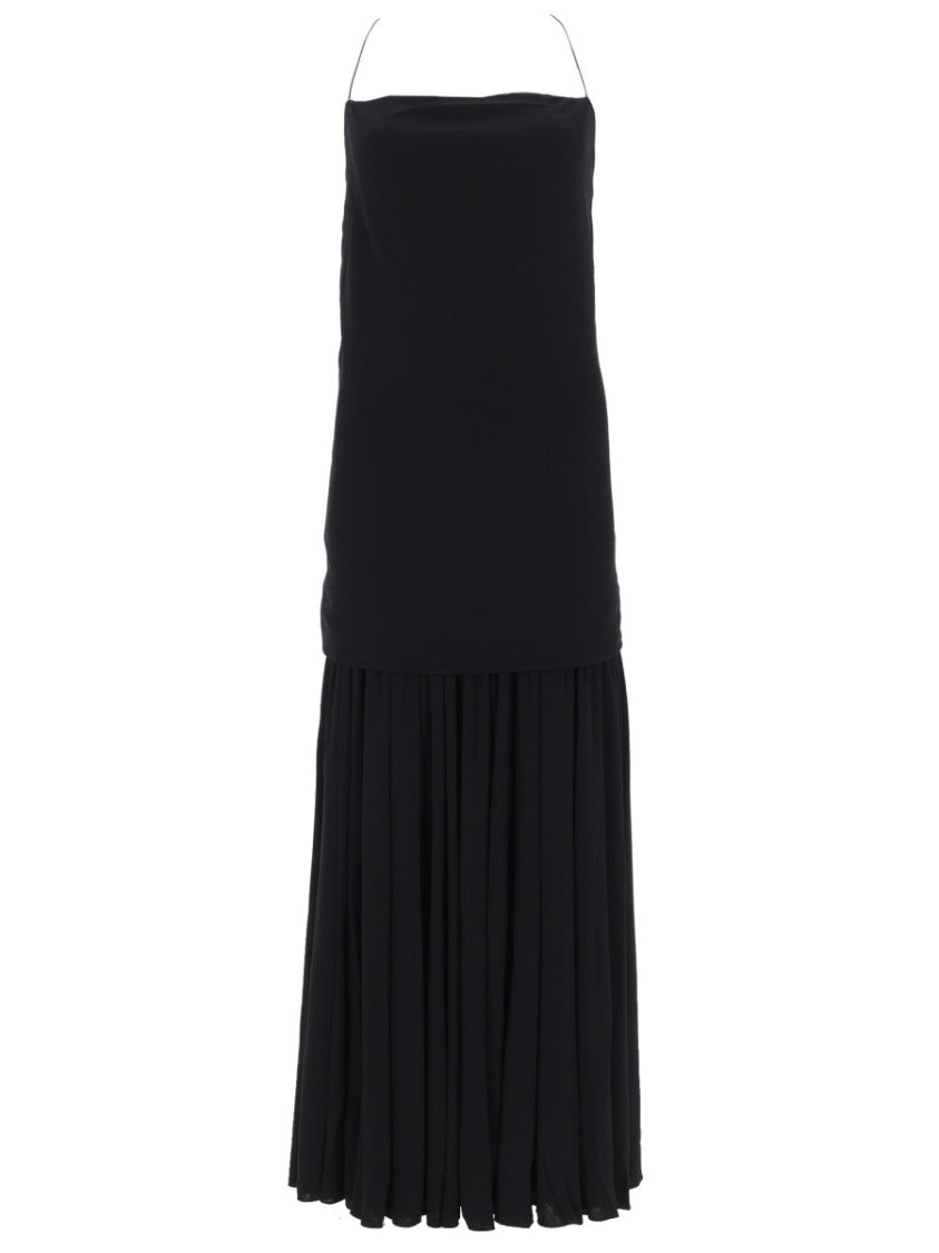 Jacquemus Abiha Pleated Long Viscose Dress