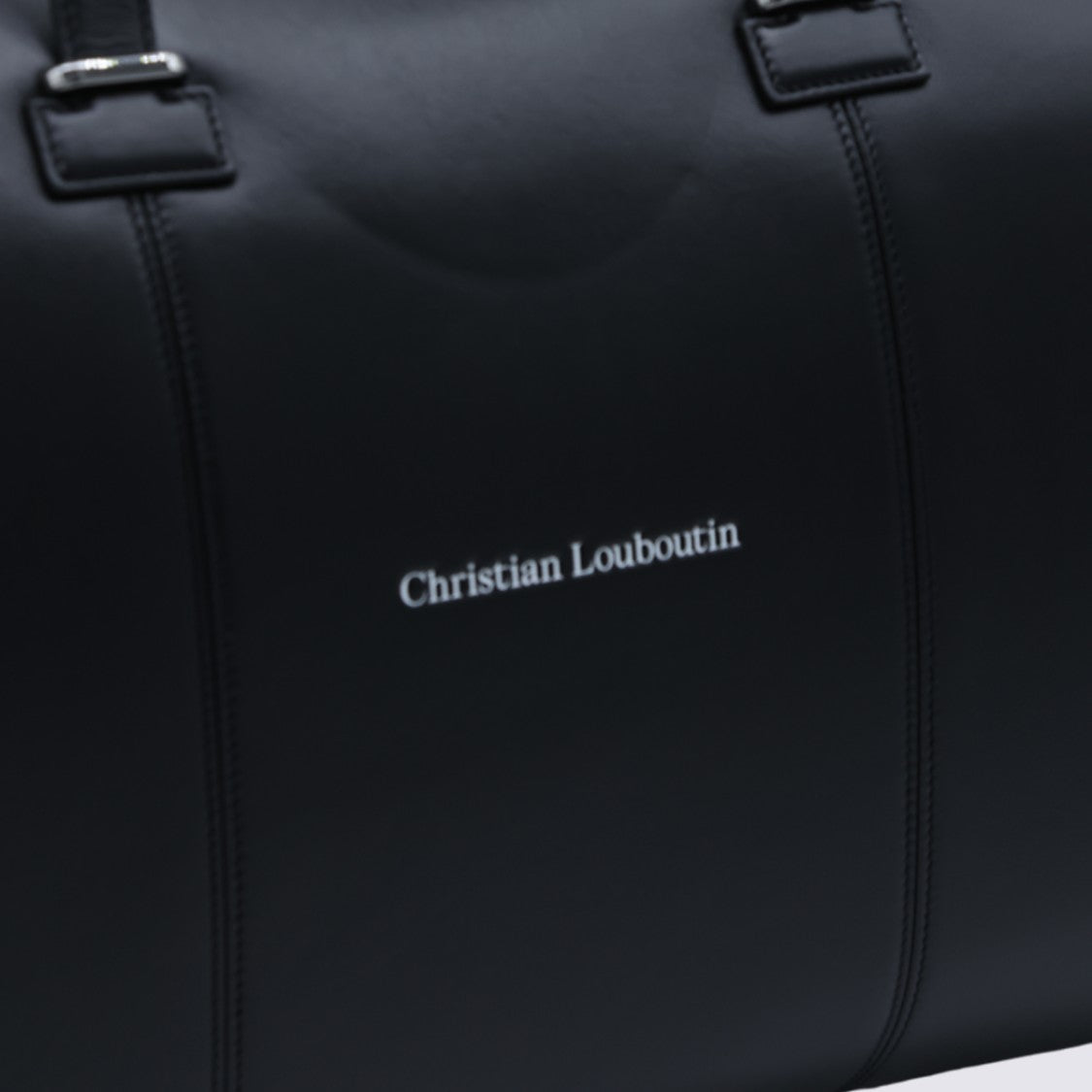Christian Louboutin Black Minimalist Structured Duffle Bag