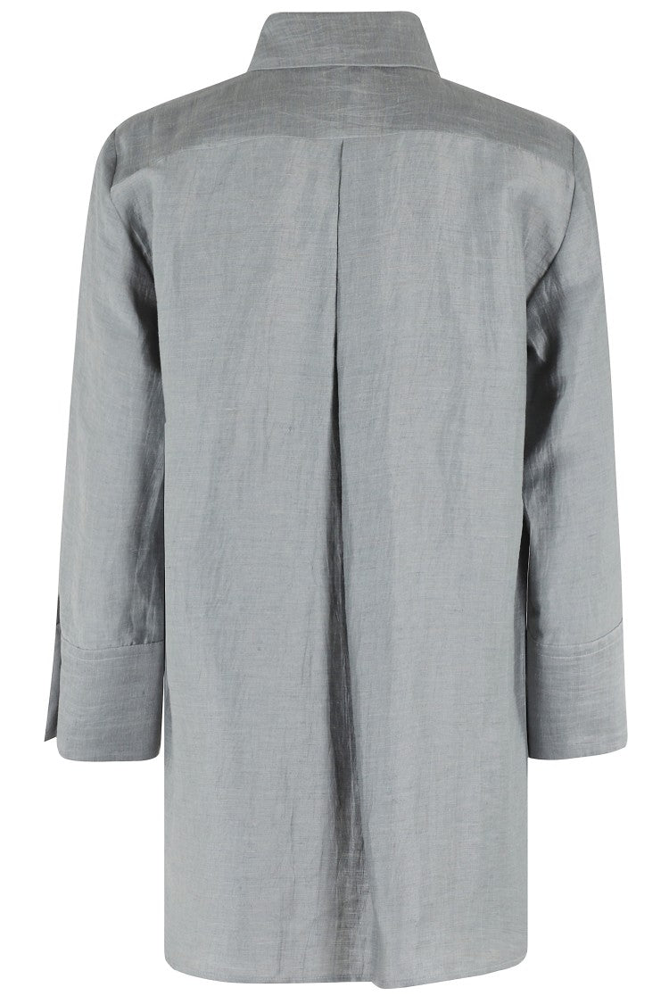 Seventy Crinkle Flamed Linen Blend Shirt