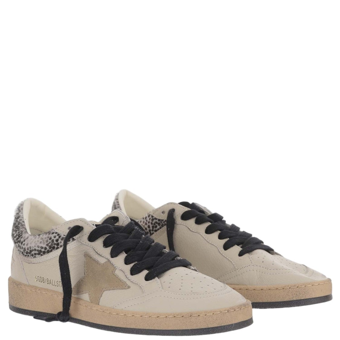 Golden Goose Nappa Leather Sneakers With Suede Star Patch And Animal Print Heel Tab