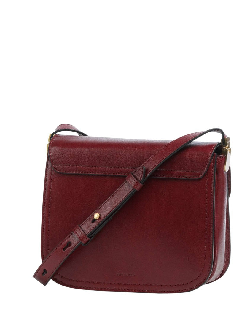 The Bridge Structured Shoulder Bag With Gold-Colored Turn Lock