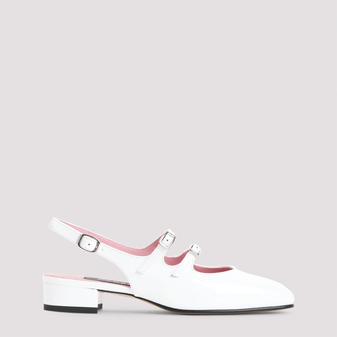Carel Paris Peche White Patent Leather Pumps