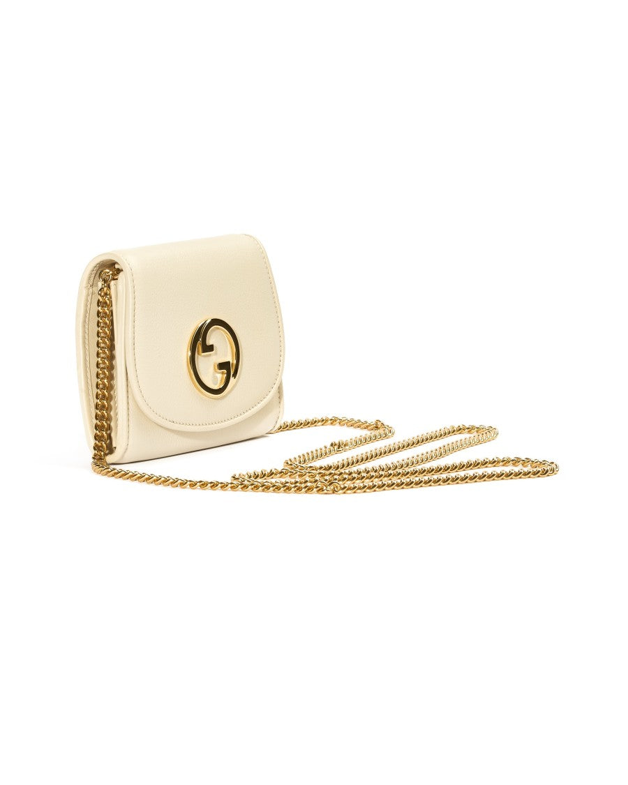 Gucci Mini Wallet Blondie Chain White
