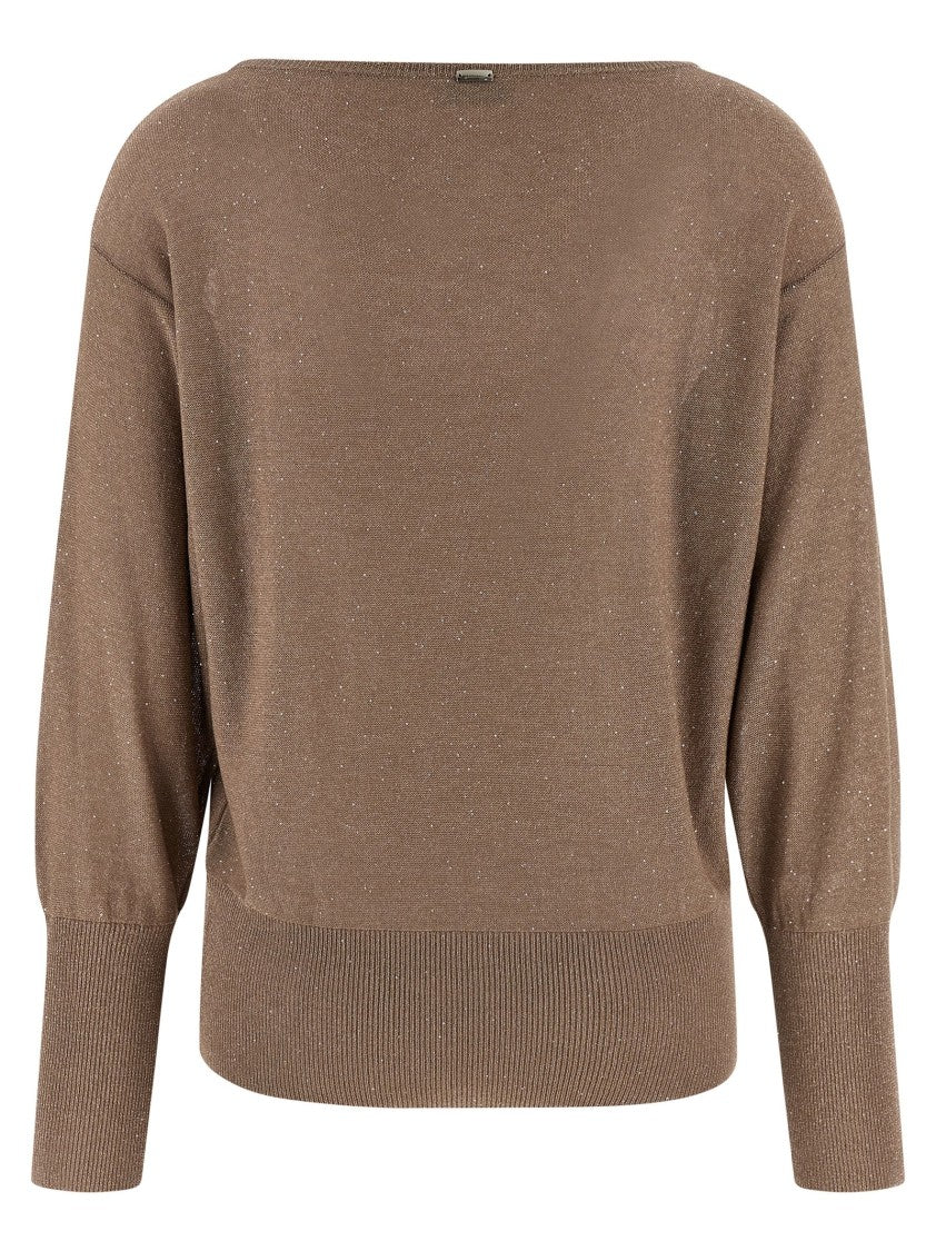 Herno Lamé And Sequin Yarn Sweater