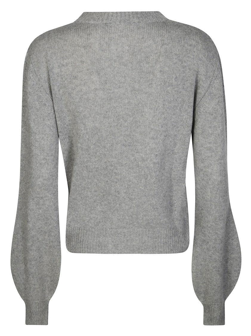 Marni Ribbed Button-Down Cardigan With Voluminous Sleeves