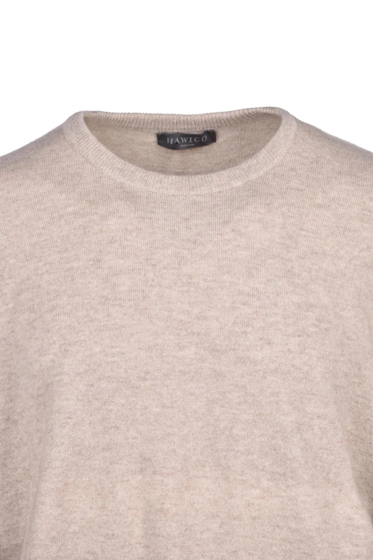 Hawico Crew Neck Cashmere Pullover - Beige