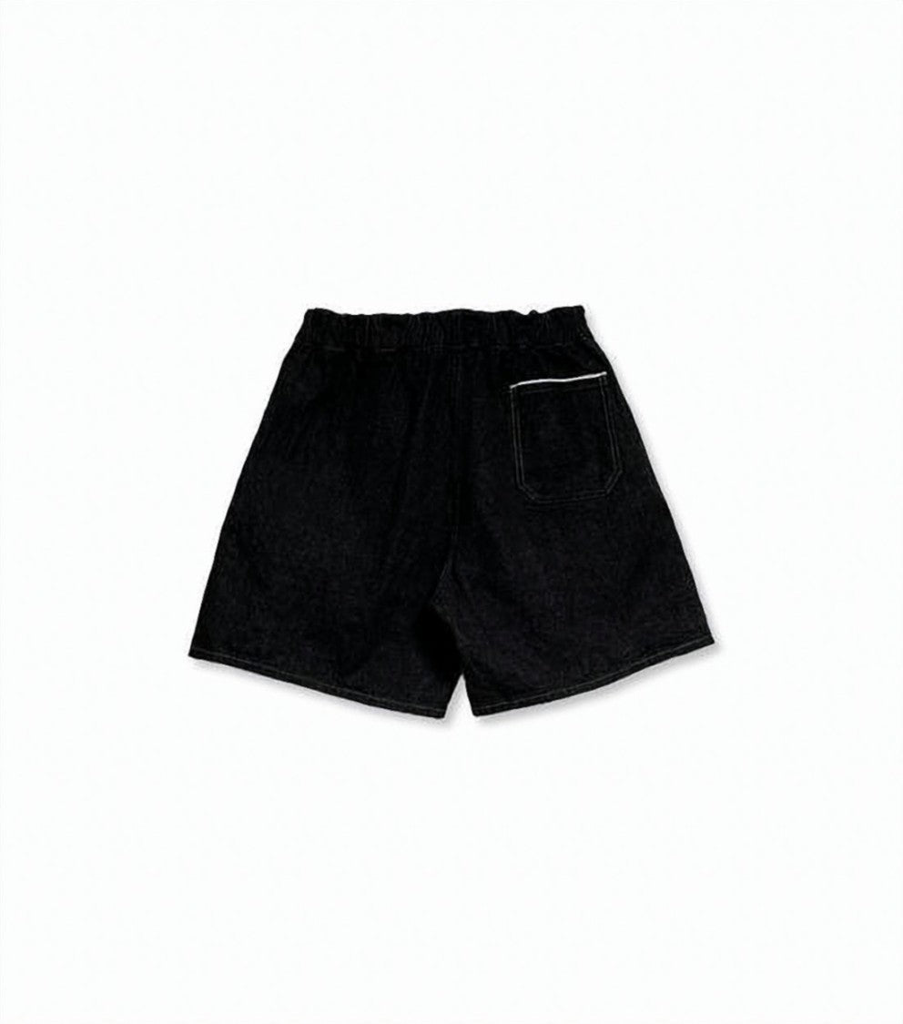Nigel Cabourn Relaxed Fit Black Denim Shorts With Five-Pocket Design