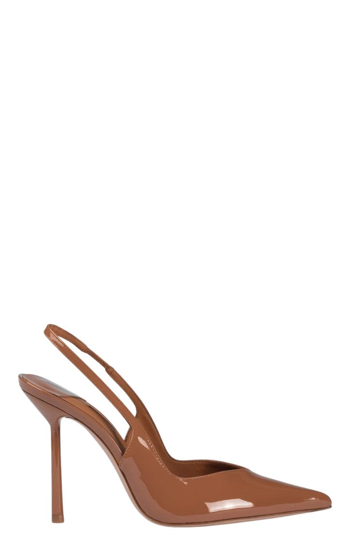 Le Silla Cuba Chanel Vivienne Open-Heel Leather Pumps