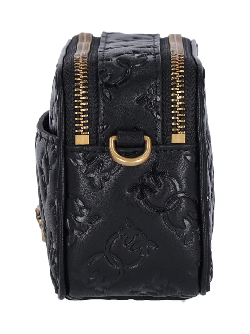 Pinko Logo Crossbody Bag - Black