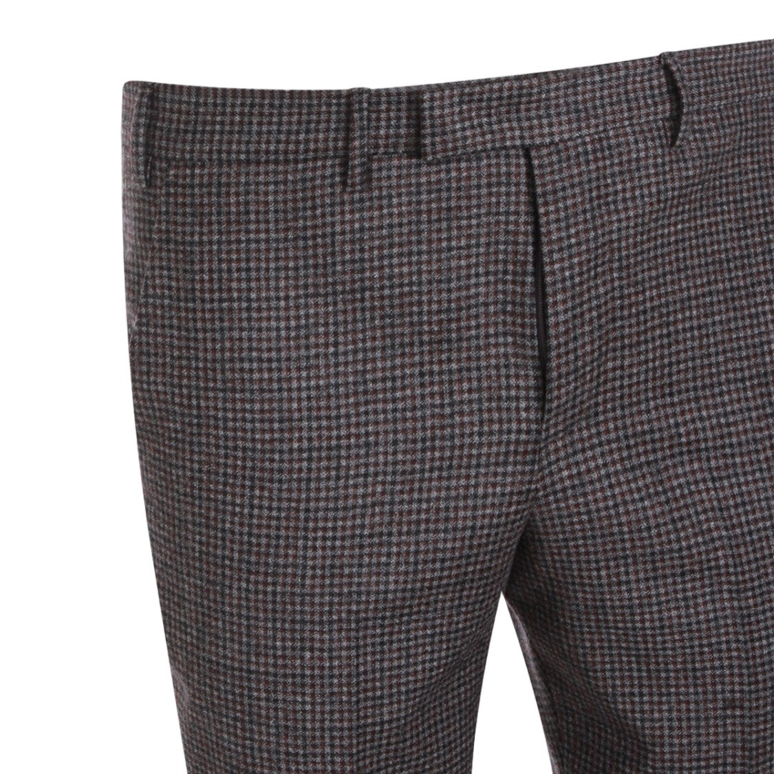 Pt Torino Tailored Formal Pants With Subtle Checkered Pattern