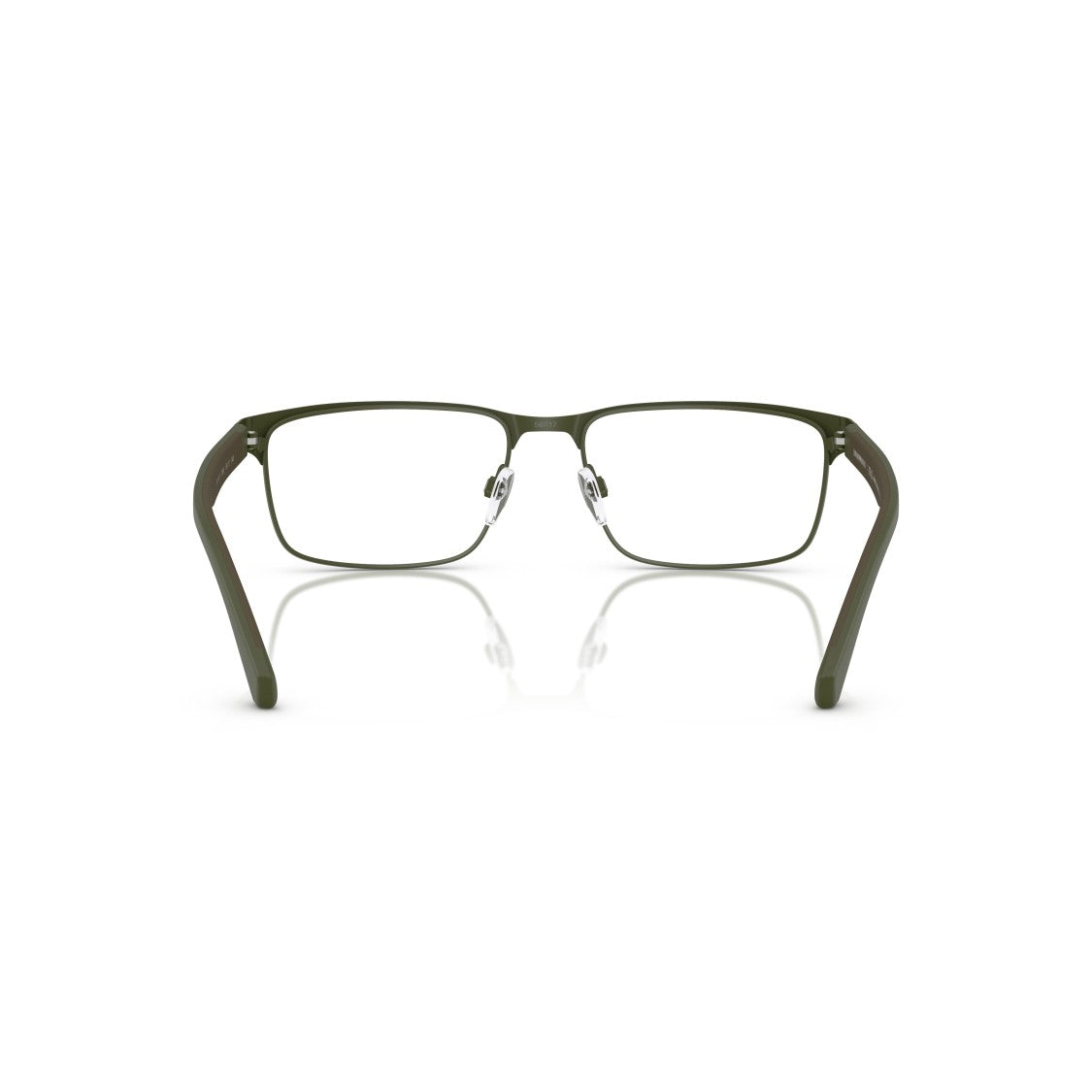 Emporio Armani 0Ea1105 Rectangular Matte Metal Eyeglasses With Adjustable Nose Pads