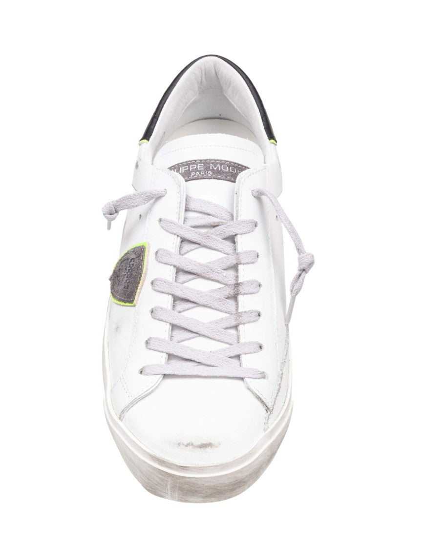 Philippe Model Prsx Sneakers In Black And White Leather
