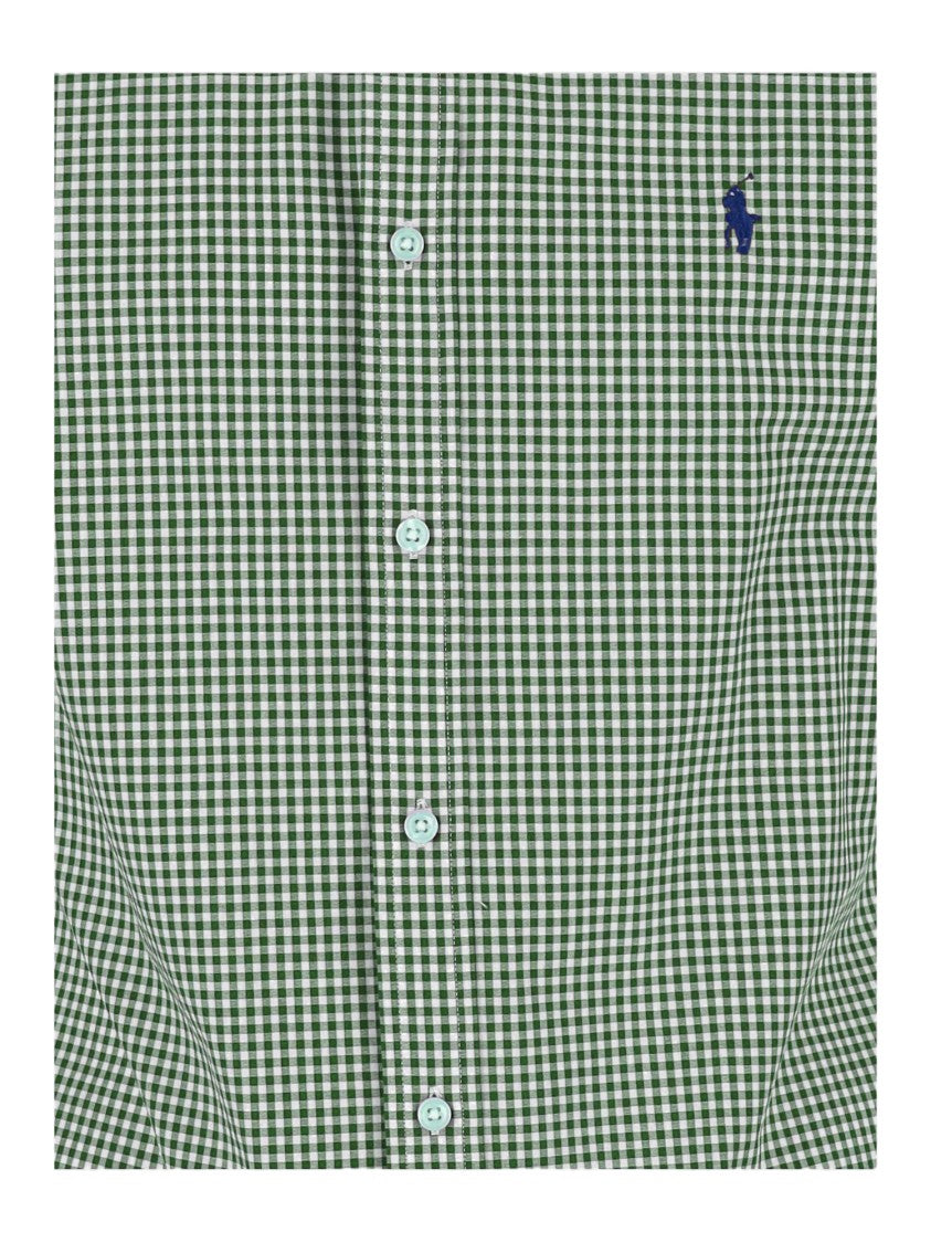 Polo Ralph Lauren Green Checked Stretch Cotton Shirt