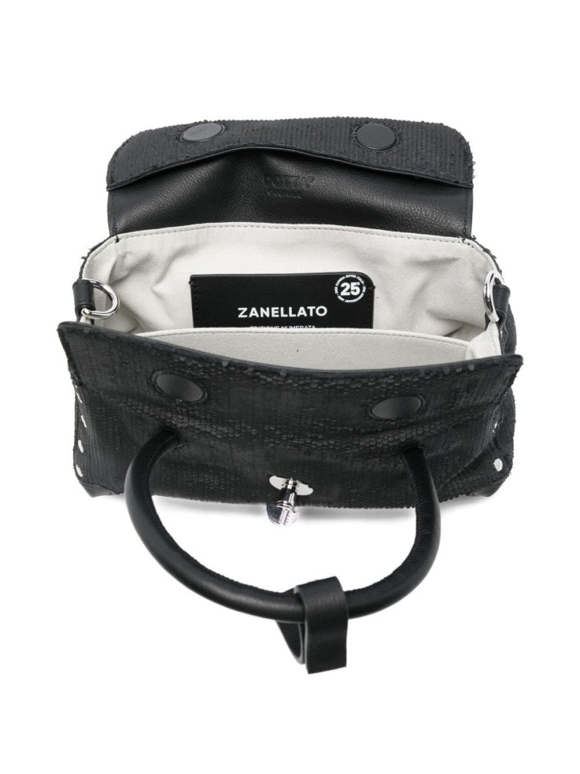 Zanellato Structured Textured Black Leather Zanellato Handbag