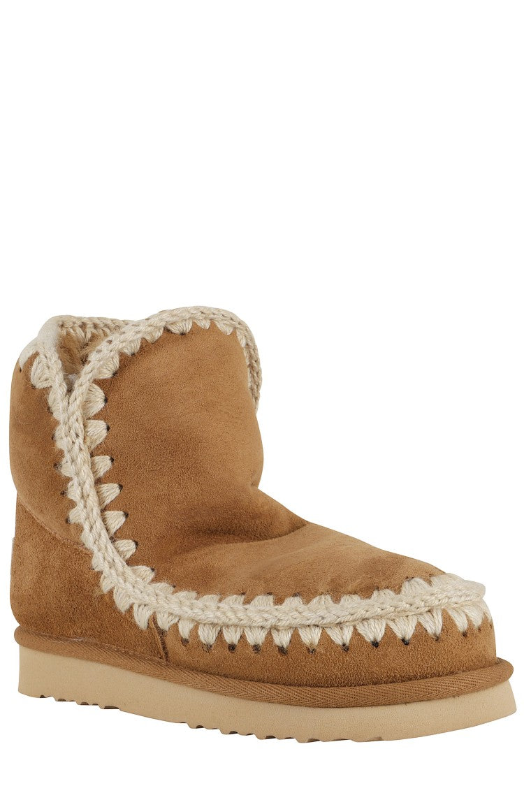 Mou Eskimo 18 Cognac Suede Leather Ankle Boots
