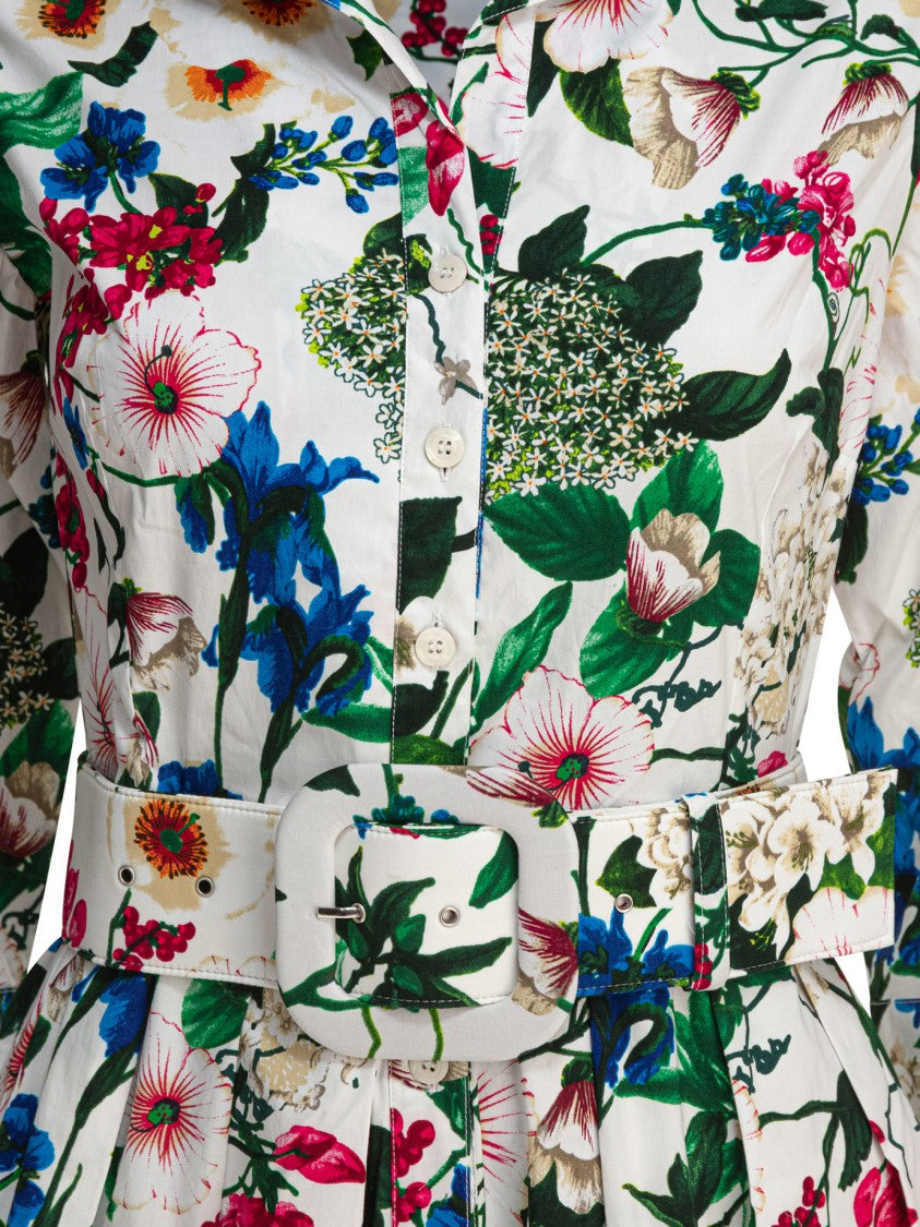 Samantha Sung Floral Print Cotton Dress