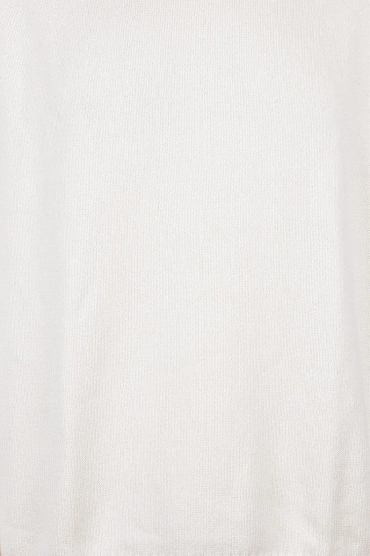 Calvin Klein Jeans White Crewneck Cotton-Wool Sweater