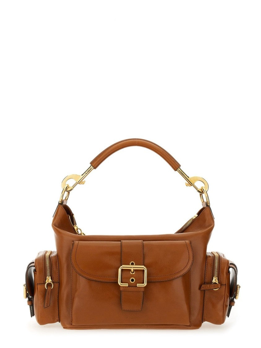 Chloé Structured Brown Leather Camera Bag
