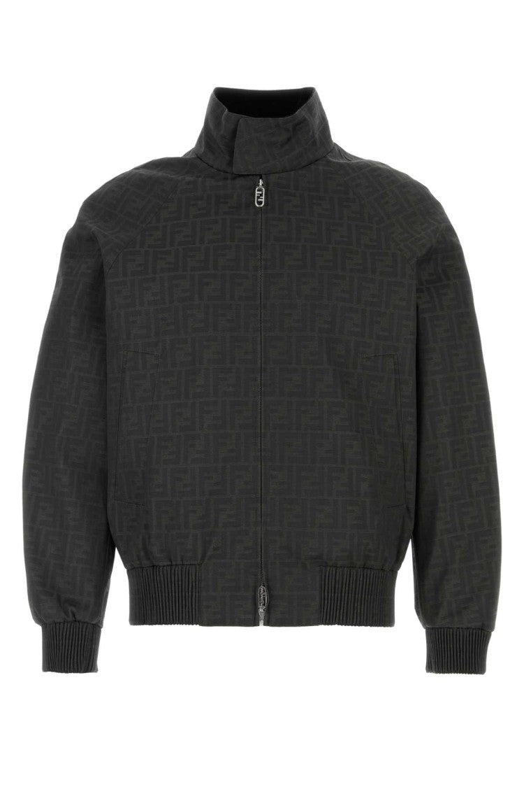 Fendi Embroidered Polyester Blend Bomber Jacket