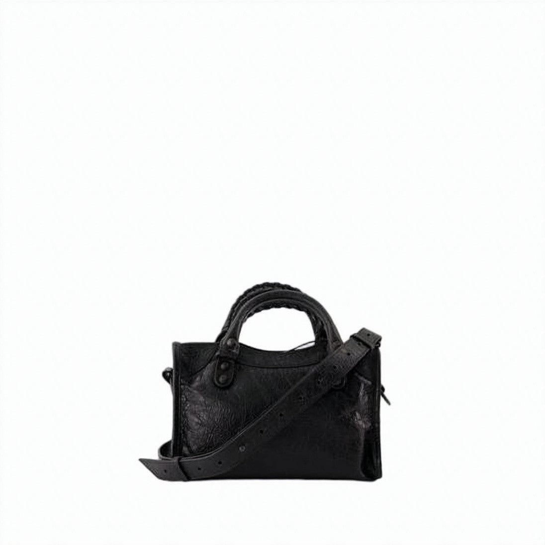 Balenciaga Textured Lambskin Mini Shoulder Bag With Edgy Elements