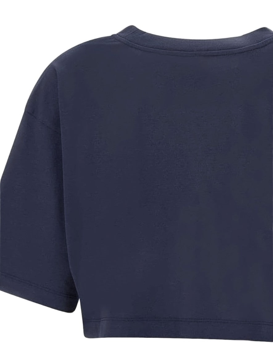 Marni Cropped Blue Short-Sleeve T-Shirt