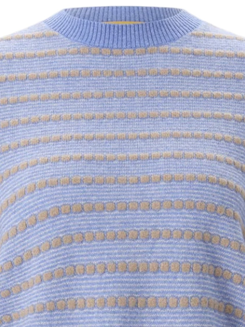 Guest In Residence Striped Cashmere Sweater With Contrast Ribbed Trim