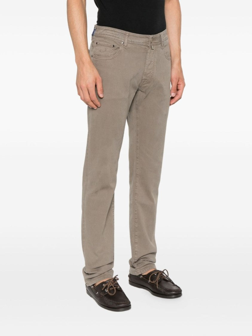 Jacob Cohen Straight-Leg Gray Pants With Classic Five-Pocket Design