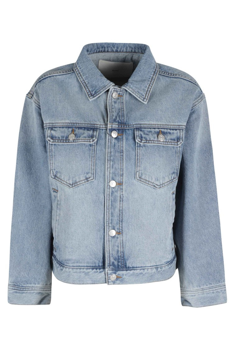 Dunst Light Blue Denim Trucker Button-Front Cotton Denim Jacket