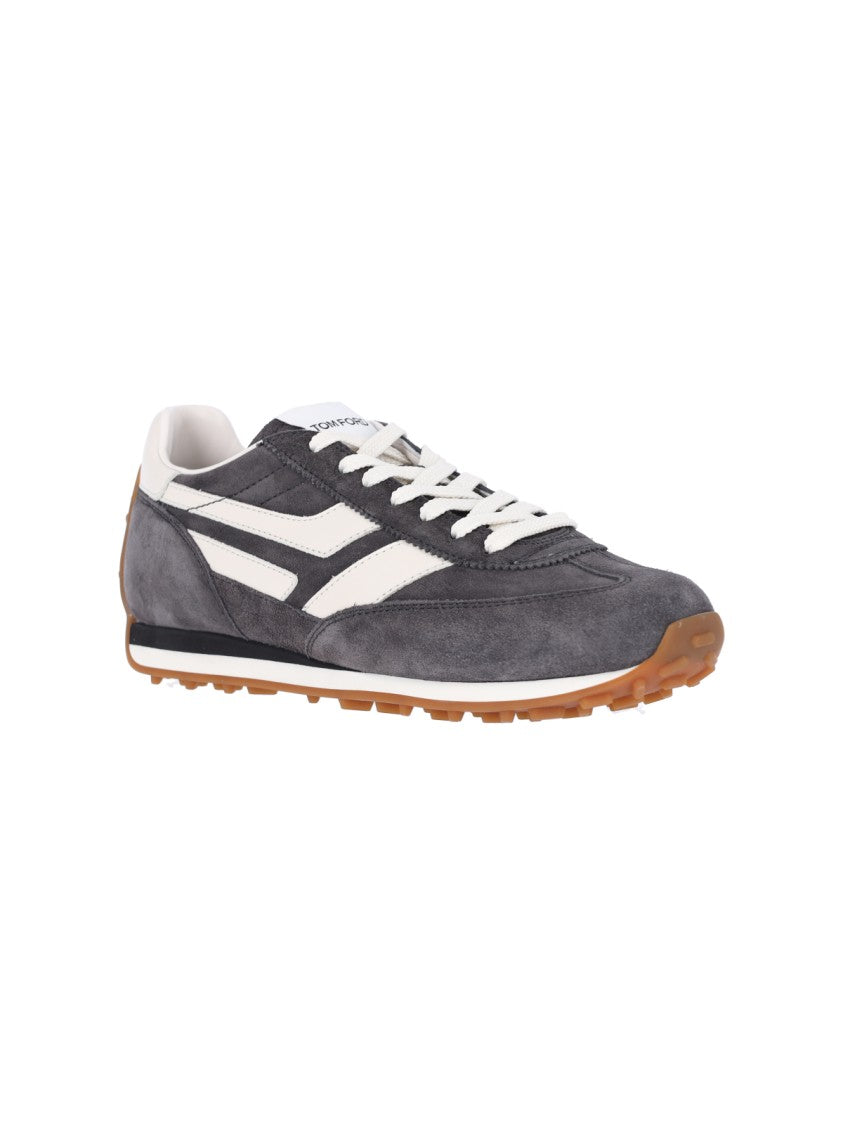 Tom Ford Low-Profile Sneakers With Suede And Leather Accents