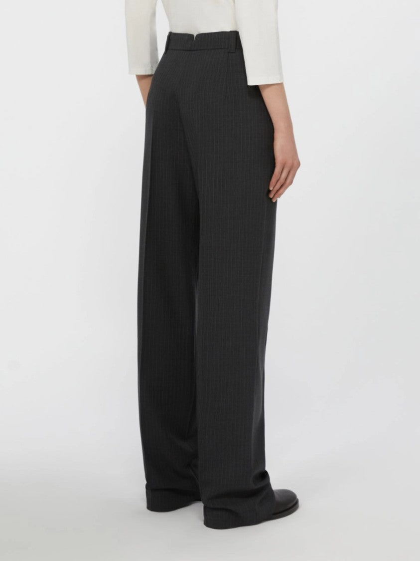 Max Mara Straight-Leg Tailored Pants With Pinstripes