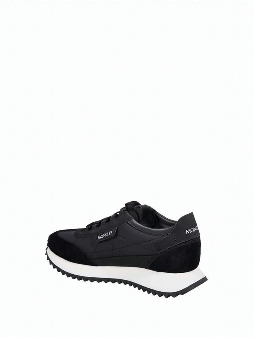 Moncler Black Nubuck And Suede Sneakers