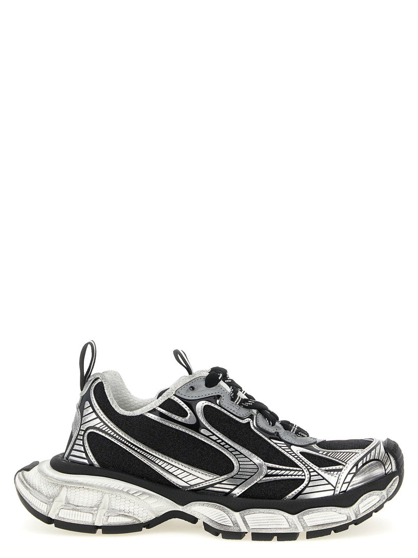 Balenciaga Chunky Worn Effect Sneakers With Glitter Accents