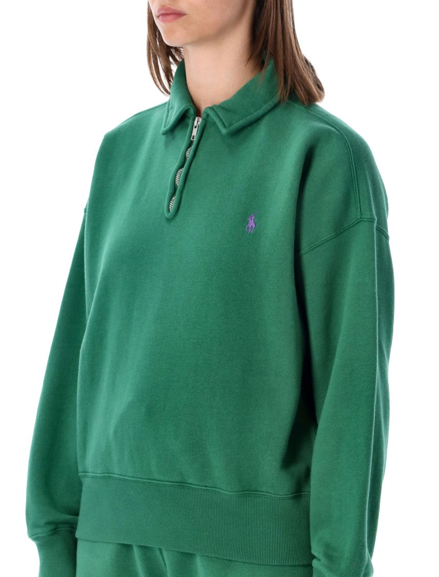 Polo Ralph Lauren Relaxed-Fit Sweatshirt With Half-Zip Closure And Iconic Logo