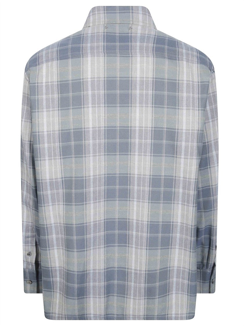 Golden Goose Cotton Toile Plaid Pocket Button-Up Shirt