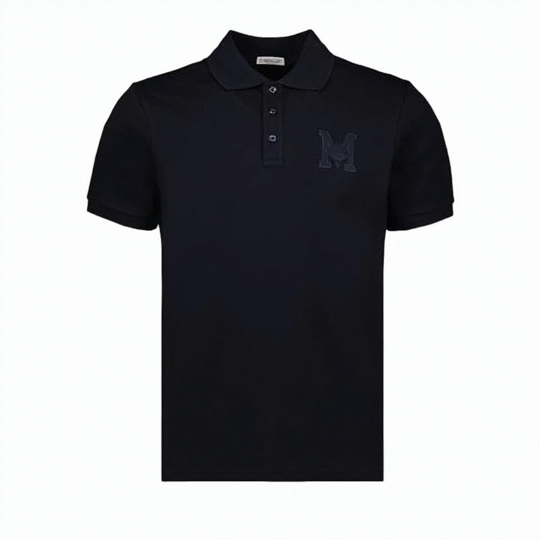 Moncler Short-Sleeve Polo Shirt With Three-Button Placket And Embroidered Logo