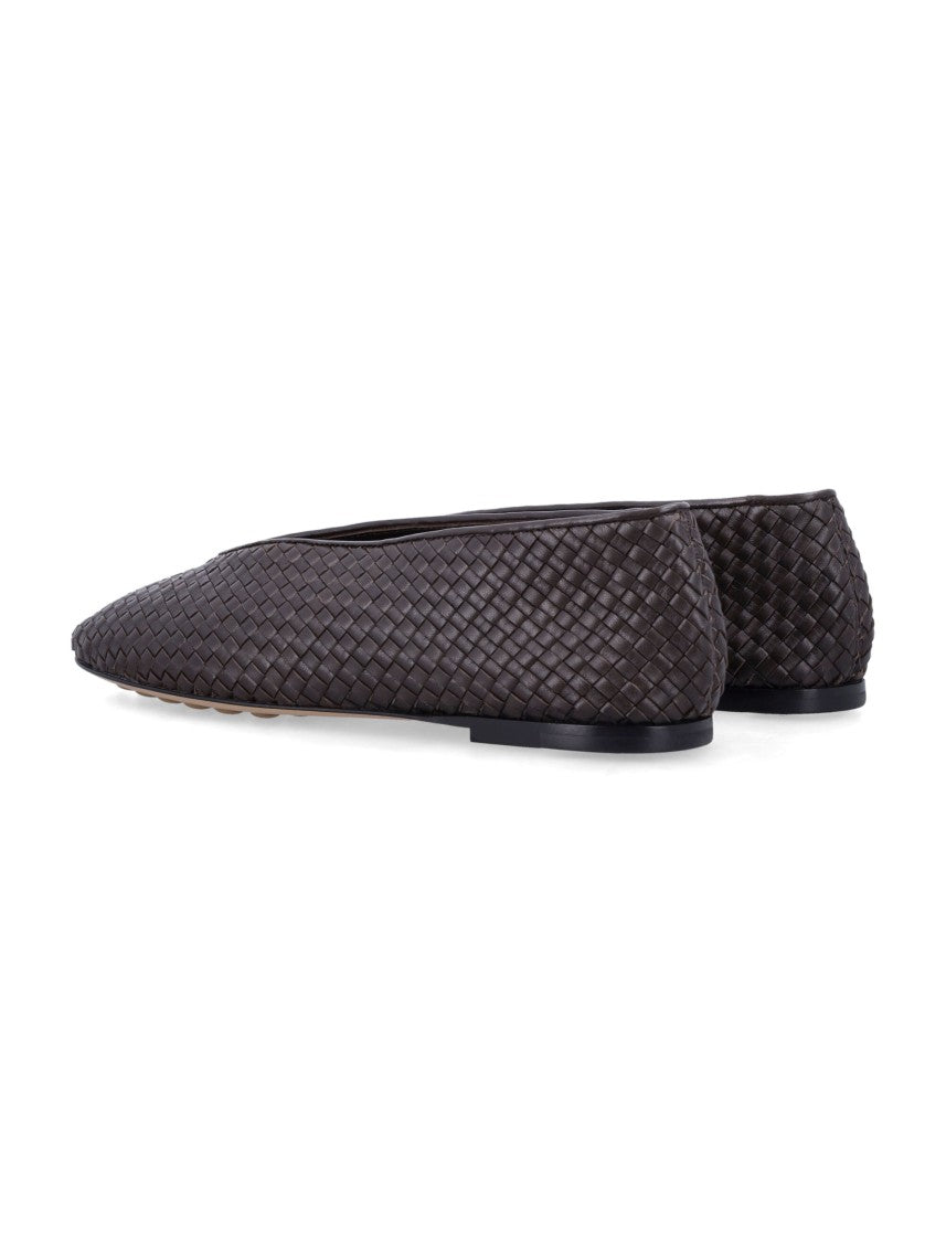 Bottega Veneta Woven Leather Rosa Ballerina