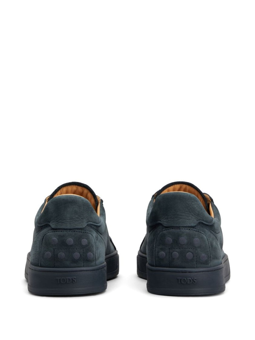Tod's Black Nabuk Sneakers With Subtle Logo Detail
