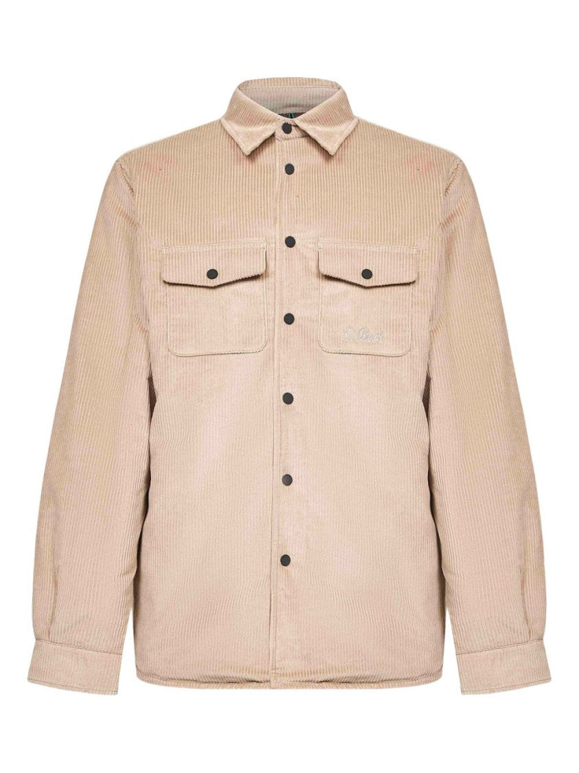 Mc2 Saint Barth Beige Corduroy Shirt